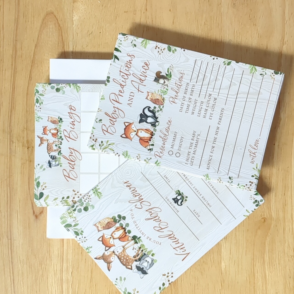 Baby Shower Invitations (Woodland Animals) (virtual pk)